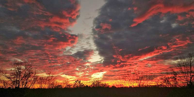 Abendrot am 20. Dezember 2019